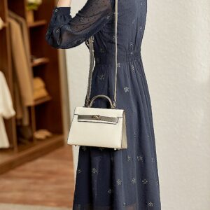 Robe Automne Trapèze Manches Transparentes et Taille Élastique dos detail 1