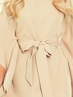 Robe Automne Papillon avec une Ceinture beige detail 1