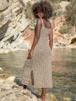 Robe Crochet d'Eté Brillante à Bretelles dos detail 1
