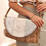 Sac Bandoulière Beige et Argent en Jute produit