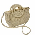 Sac Raphia Bandoulière en Paille beige