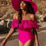 Maillot de Bain 1 Pièce Monokini Epaules Dénudées 2