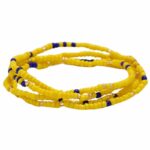 Bracelet de Cheville Long en Perles Colorées jaune