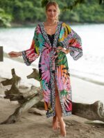 Kimono Cardigan Coloré Inspiration Africaine C