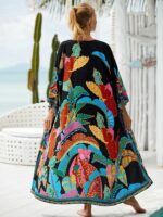 Kimono Cardigan Coloré Inspiration Africaine DOS A